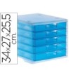 FICHERO CAJONES DE SOBREMESA Q-CONNECT 340X270X255 MM APILABLES 5 C...