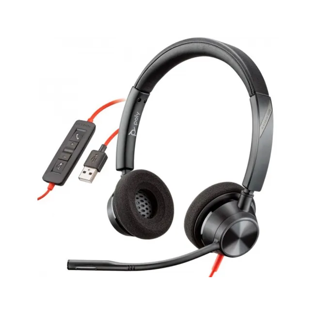 AURICULAR PLANTRONICS BLACKWIRE 3320 DIADEMA BIAURAL CABLE USB-A CO...
