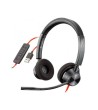 AURICULAR PLANTRONICS BLACKWIRE 3320 DIADEMA BIAURAL CABLE USB-A CO...