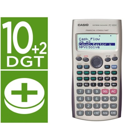 CALCULADORA CASIO FC-100V FINANCIERA 4 LINEAS 10+2 DIGITOS ALMACENA...