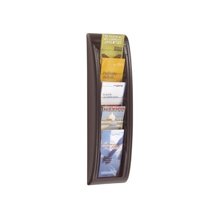 EXPOSITOR MURAL FAST-PAPERFLOW POSTALES A6 NEGRO 5 CASILLAS 650X181...