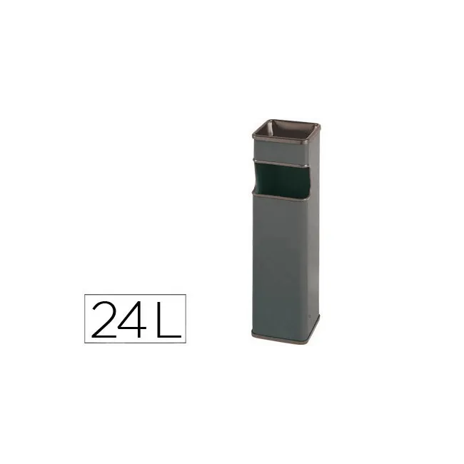 CENICERO PAPELERA CUADRADO 403 GRIS -METALICO -MEDIDA 65X18X18 CM
