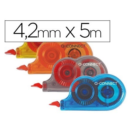 CORRECTOR Q-CONNECT CINTA MINI BLANCO 4,2MM.X 5 M. -BOMBONERA DE 28...