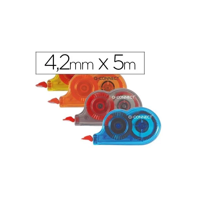 CORRECTOR Q-CONNECT CINTA MINI BLANCO 4,2MM.X 5 M. -BOMBONERA DE 28...