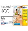 ETIQUETA ADHESIVA AVERY PAPEL BLANCO RECICLADO PARA ARCHIVADOR 192X...