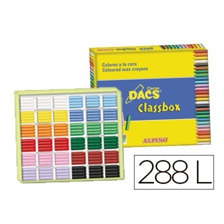 LAPICES DE CERA DACS CLASSBOX CAJA DE 288 UNIDADES 12 COLORES SURTIDOS