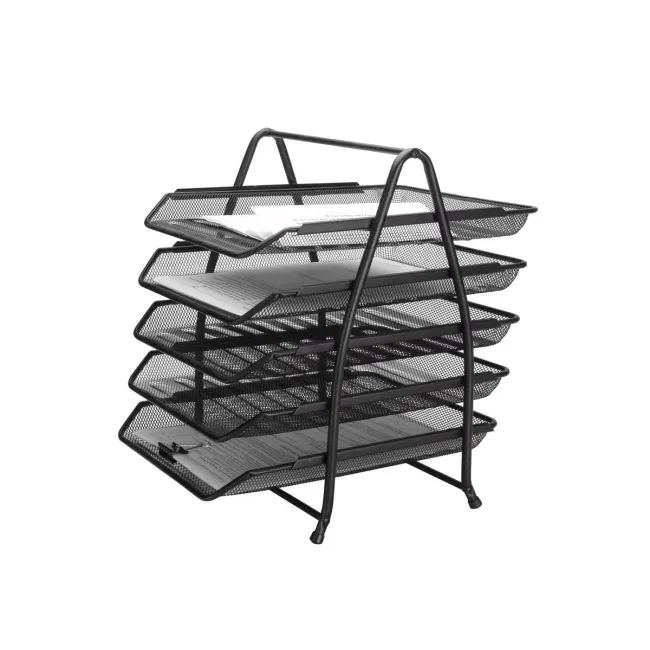 BANDEJA SOBREMESA METALICA Q-CONNECT KF18474 REJILLA NEGRO 5 BANDEJ...