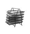 BANDEJA SOBREMESA METALICA Q-CONNECT KF18474 REJILLA NEGRO 5 BANDEJ...