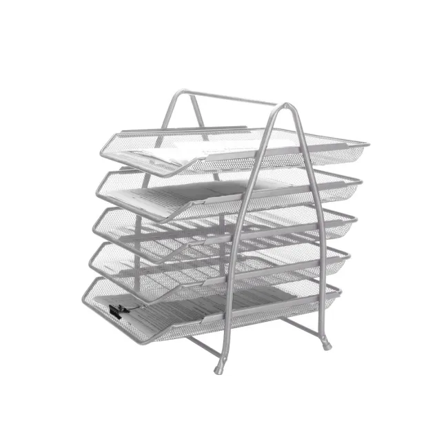 BANDEJA SOBREMESA METALICA Q-CONNECT KF18476 REJILLA PLATA 5 BANDEJ...