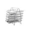 BANDEJA SOBREMESA METALICA Q-CONNECT KF18476 REJILLA PLATA 5 BANDEJ...