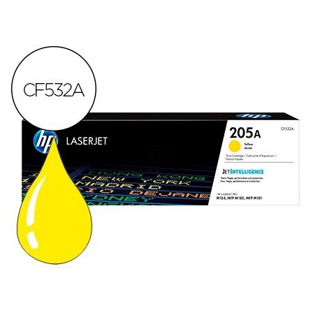 TONER HP 205A LASERJET M154A / 154NW / MFP M180N / 181FW AMARILLO 9...