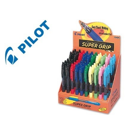 BOLIGRAFO PILOT SUPER GRIP -EXPOSITOR DE 60 UNIDADES