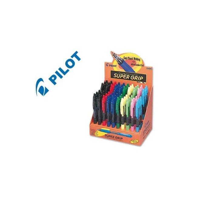 BOLIGRAFO PILOT SUPER GRIP -EXPOSITOR DE 60 UNIDADES