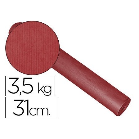 PAPEL FANTASIA KRAFT LISO KFC -BOBINA 31 CM -3,5 KG -COLOR BURDEOS
