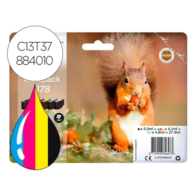 INK-JET EPSON 378 EXPRESSION HOME XP-8605 / 15000 / 8500 NEGRO AMAR...