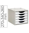 FICHERO CAJONES DE SOBREMESA Q-CONNECT 5 CAJONES COLOR BLANCO OPACO...
