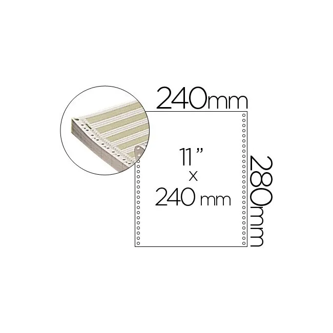 PAPEL CONTINUO 240X11 PAUTADO -CAJA DE 2500 HOJAS