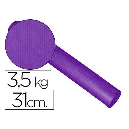 PAPEL FANTASIA KRAFT LISO KFC-BOBINA 31 CM -3,5 KG -COLOR LILA