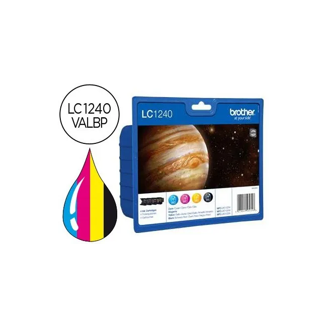 INK-JET BROTHER LC-1240 PACK 4 COLORES -600PAG- MFC-J6510DW MFC-J67...