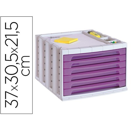 FICHERO CAJONES DE SOBREMESA Q-CONNECT 37X30,5X21,5 CM BANDEJA ORGA...