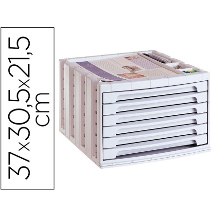 FICHERO CAJONES DE SOBREMESA Q-CONNECT 37X30,5X21,5 CM BANDEJA ORGA...