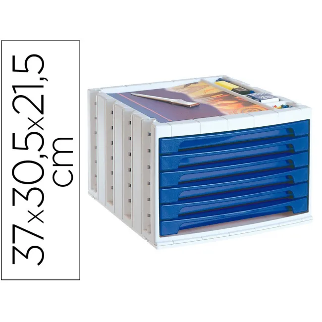 FICHERO CAJONES DE SOBREMESA Q-CONNECT 37X30,5X21,5 CM BANDEJA ORGA...