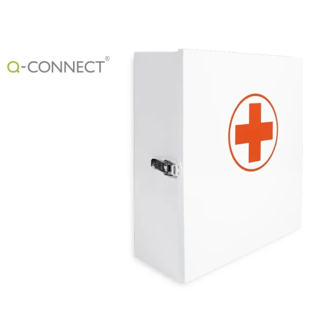 BOTIQUIN Q-CONNECT METALICO 4 COMPARTIMENTOS VACIO PRIMEROS AUXILIO...