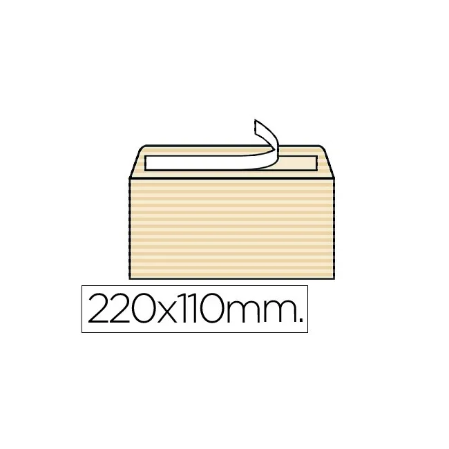 SOBRE LIDERPAPEL VERJURADO AHUESADO 120 GR TIRA SILICONA 110X220MM ...
