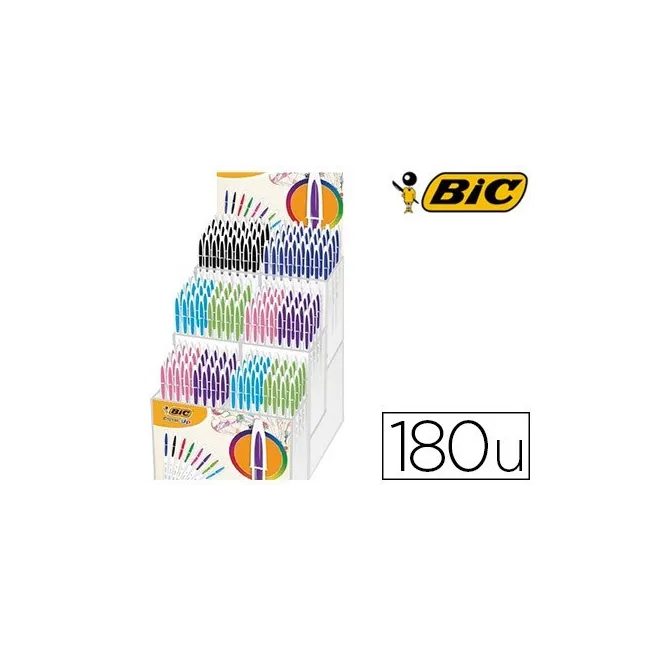 BOLIGRAFO BIC CRISTAL UP BICOLOR PUNTA DE 1,2 MM EXPOSITOR DE 180 U...