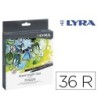 ROTULADOR LYRA AQUA BRUSH DUO CAJA DE 36 COLORES SURTIDOS