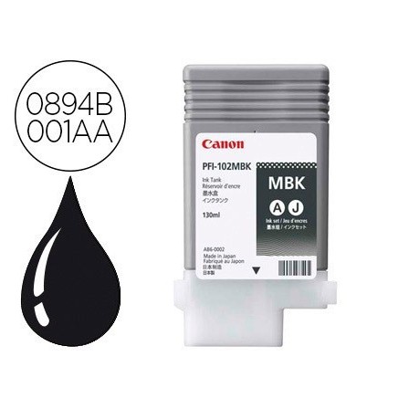 INK-JET CANON PFI-102MBK INK TANK NEGRO MATE