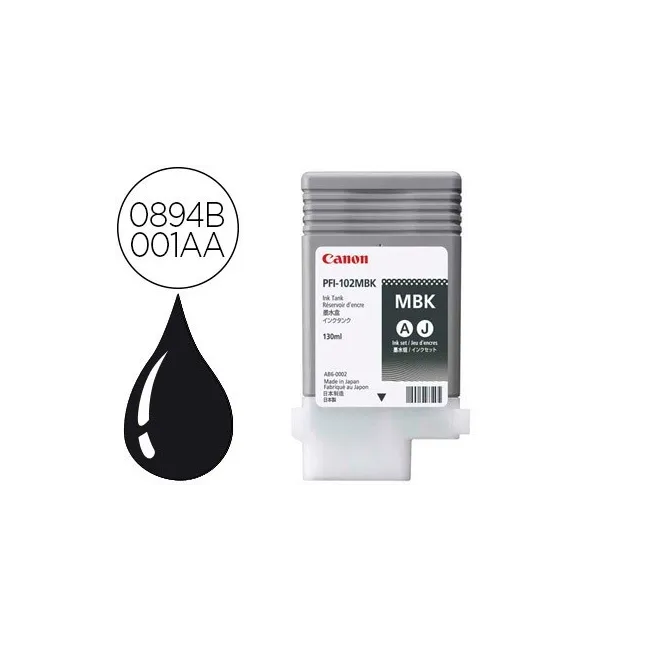 INK-JET CANON PFI-102MBK INK TANK NEGRO MATE