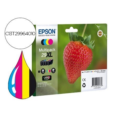 INK-JET EPSON HOME 29XL T2996 XP435/330/235 MULTIPACK 4 COLORES NEG...