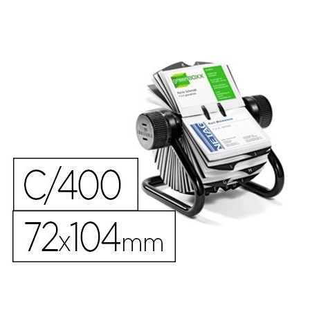 TARJETERO DURACLIP VISIFIX ROTATORIO 200 FUNDAS PARA 400 TARJETAS 7...