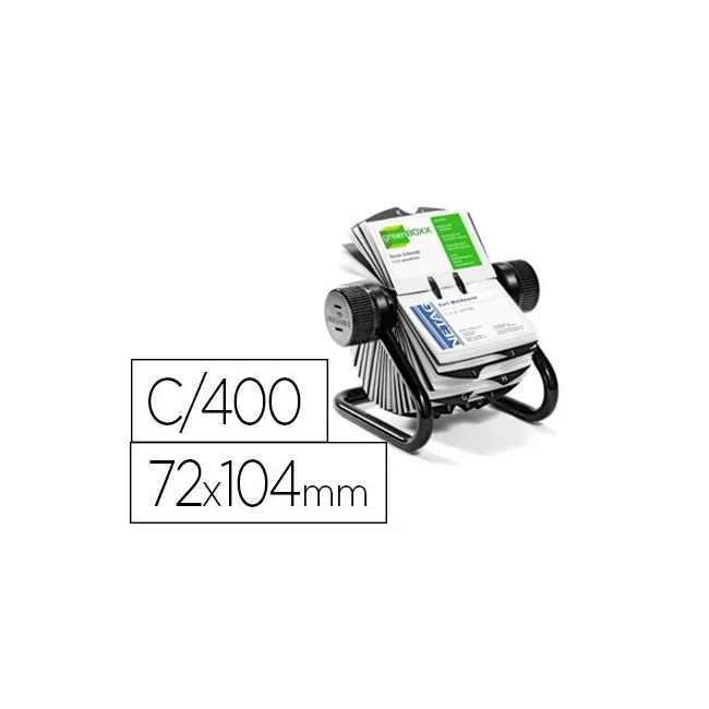 TARJETERO DURACLIP VISIFIX ROTATORIO 200 FUNDAS PARA 400 TARJETAS 7...