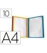 PORTACATALOGO DE PARED PLASTICO LIDERPAPEL CON 10 FUNDAS DIN A4 COL...
