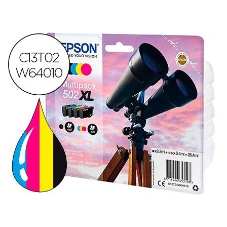 INK-JET EPSON 502 XL XP-5105 MULTIPACK NEGRO AMARILLO CIAN Y MAGENTA