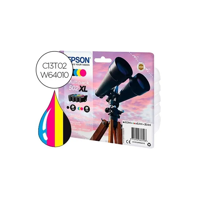 INK-JET EPSON 502 XL XP-5105 MULTIPACK NEGRO AMARILLO CIAN Y MAGENTA