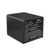 FICHERO CAJONES DE SOBREMESA CEP 5 CAJONES MIXTOS NEGRO/NEGRO 360X2...