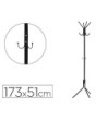 PERCHERO METALICO Q-CONNECT NEGRO 8 COLGADORES 173X51 CM