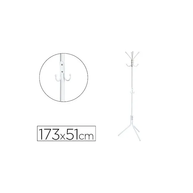 PERCHERO METALICO Q-CONNECT BLANCO 8 COLGADORES 173X51 CM