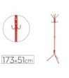 PERCHERO METALICO Q-CONNECT ROJO 8 COLGADORES 173X51 CM