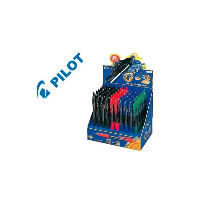 BOLIGRAFO PILOT G-2 TINTA GEL -RETRACTIL -SUJECION DE CAUCHO -EXPOS...