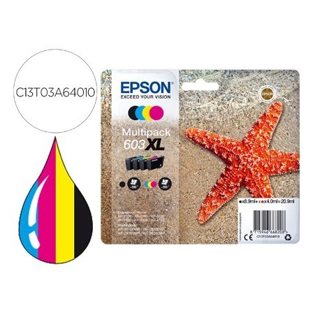 INK-JET EPSON 603XL XP-2100 / 2105 / 3100 / 4100 / WF-2810 / 2830 /...