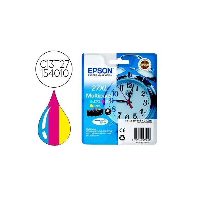 INK-JET EPSON 27 XL WF3620 / 7110 / 7610 / 7620 PACK MULTICOLOR