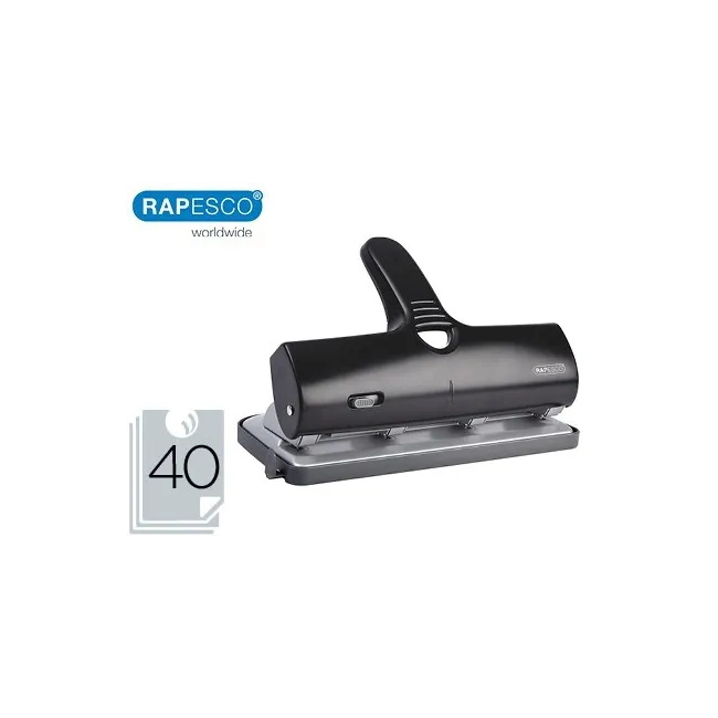 TALADROR RAPESCO ALU 40 NEGRO 4 TALADROS CAPACIDAD 40 HOJAS