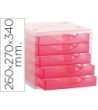 FICHERO CAJONES DE SOBREMESA Q-CONNECT 260X270X340 MM APILABLES 5 C...