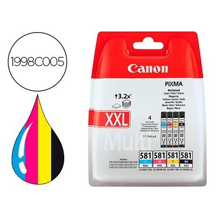 INK JET CANON PGI-580/CLI-581 XXL PIXMA PARA TS6150 / TS8150 /TR755...