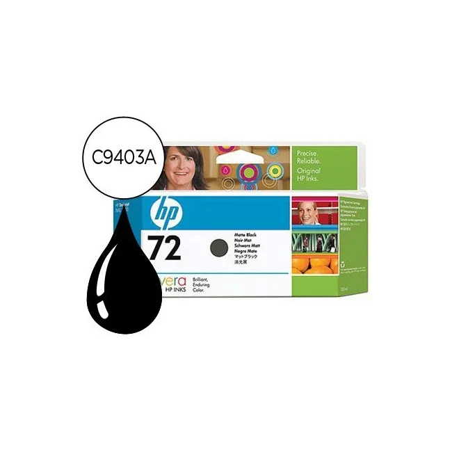 INK-JET HP 72 NEGRO MATE DESIGNJET T610/1100 -130ML-