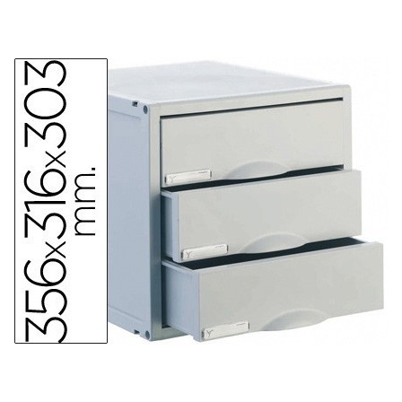 FICHERO CAJONES DE SOBREMESA ARCHIVO 2000 356X316X303 MM 3 CAJONES ...